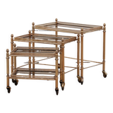 Trolleys three tables made in France in the 1950s.