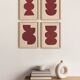 Collection of 4 paintings on paper signed Eawy.