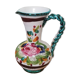 Italian ceramic vase with floral decoration