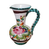Italian ceramic vase with floral decoration