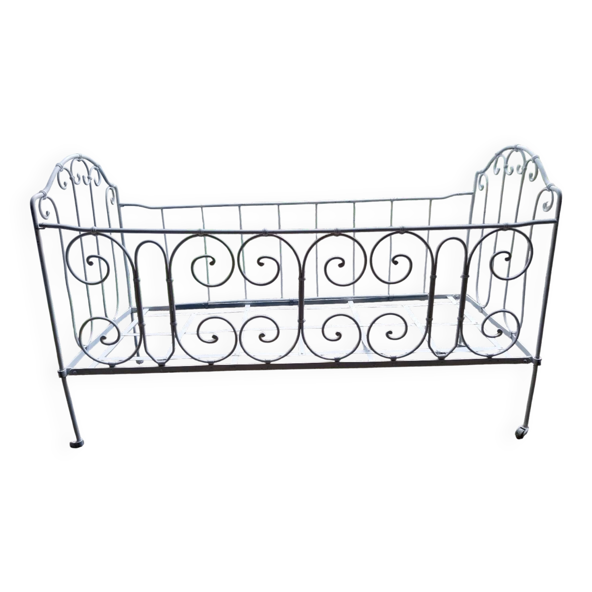 Old wrought iron bed for children