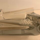 Transparent moulded glass ashtray