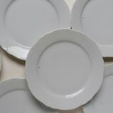 6 Limoges white porcelain plates