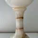 Grande lampe onyx et macramé 