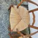 Pair of provencal straw armchairs in walnut