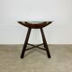 Side table in wood and glass, Italy, 1960s, pedestal table