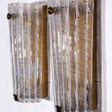 Appliques Orrefors Design XXL de Carl Fagerlund en verre et laiton, années 1960