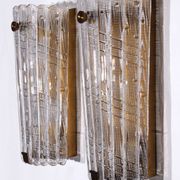 Orrefors Design XXL Wall lamps by Carl Fagerlund glass and brass, 1960s