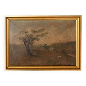 Huile sur toile par Emile