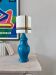 "Pear" lamp in bright blue ceramic - 1970.