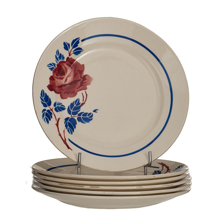 6 Dessert plates Chantal / earthenware KG Luneville n°2