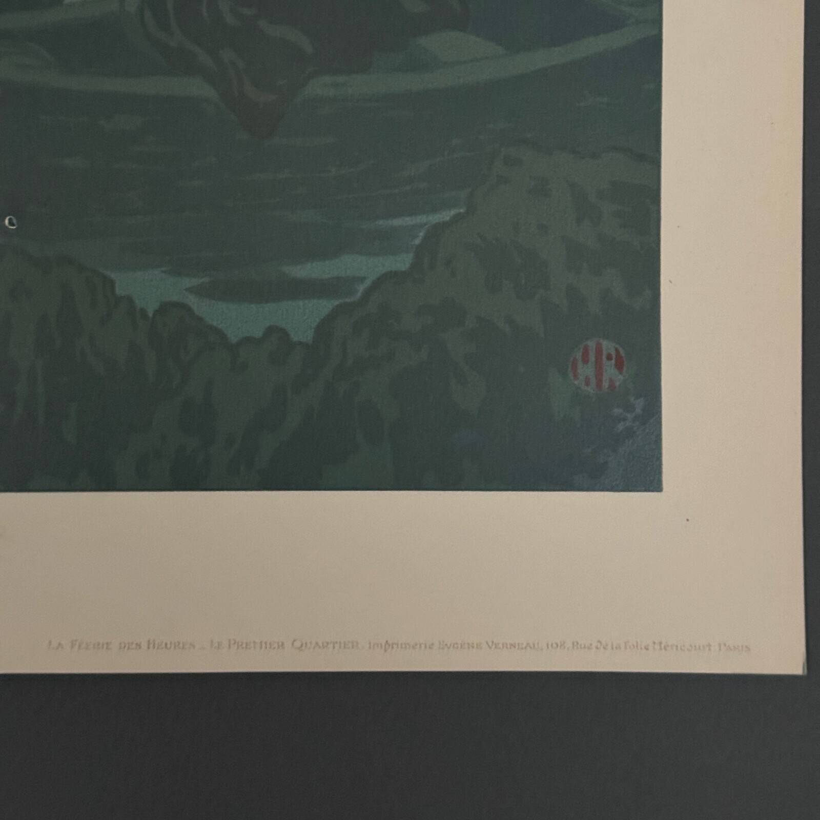 Lithograph by Henri Rivière The First Quarter