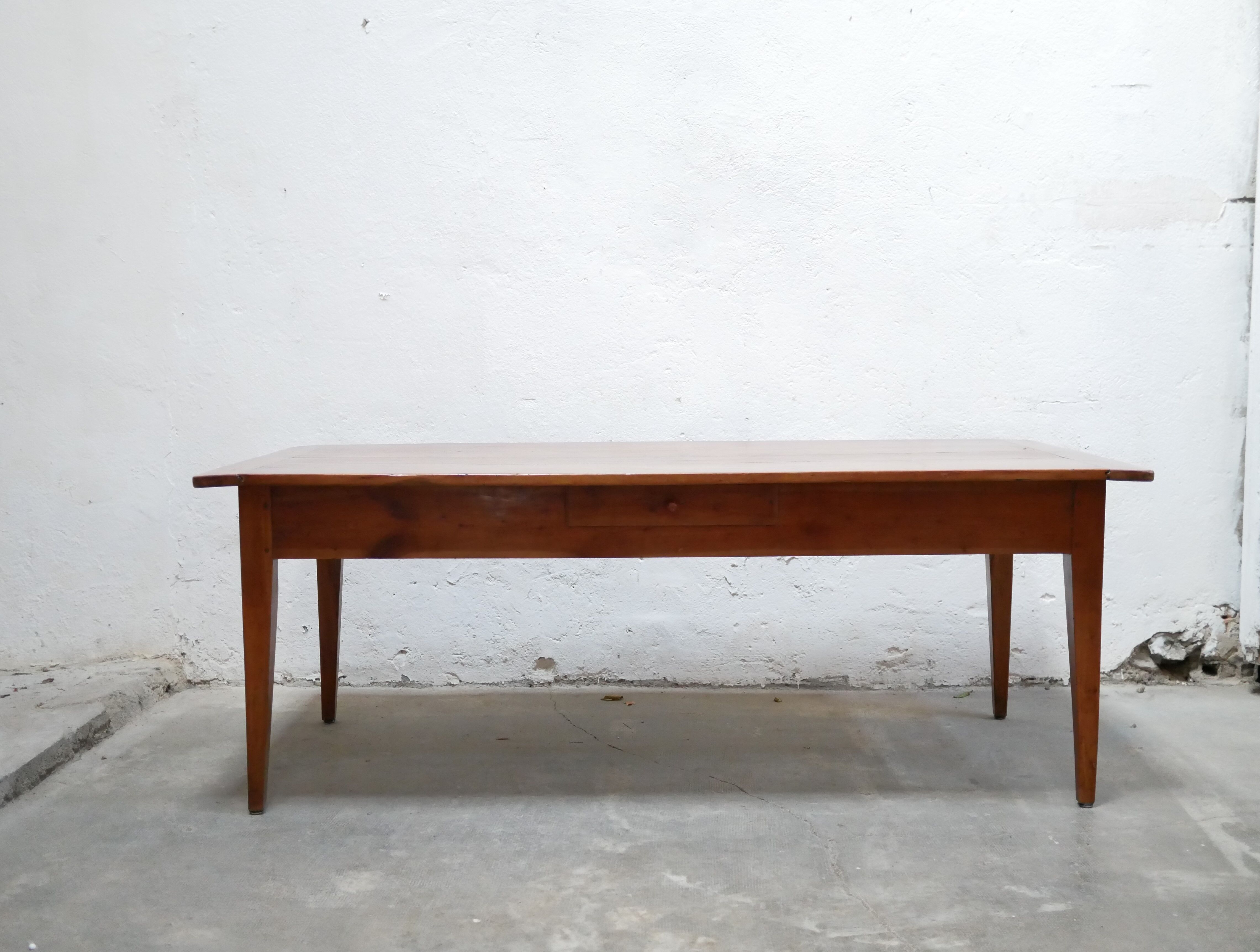 Vintage wooden farmhouse dining table