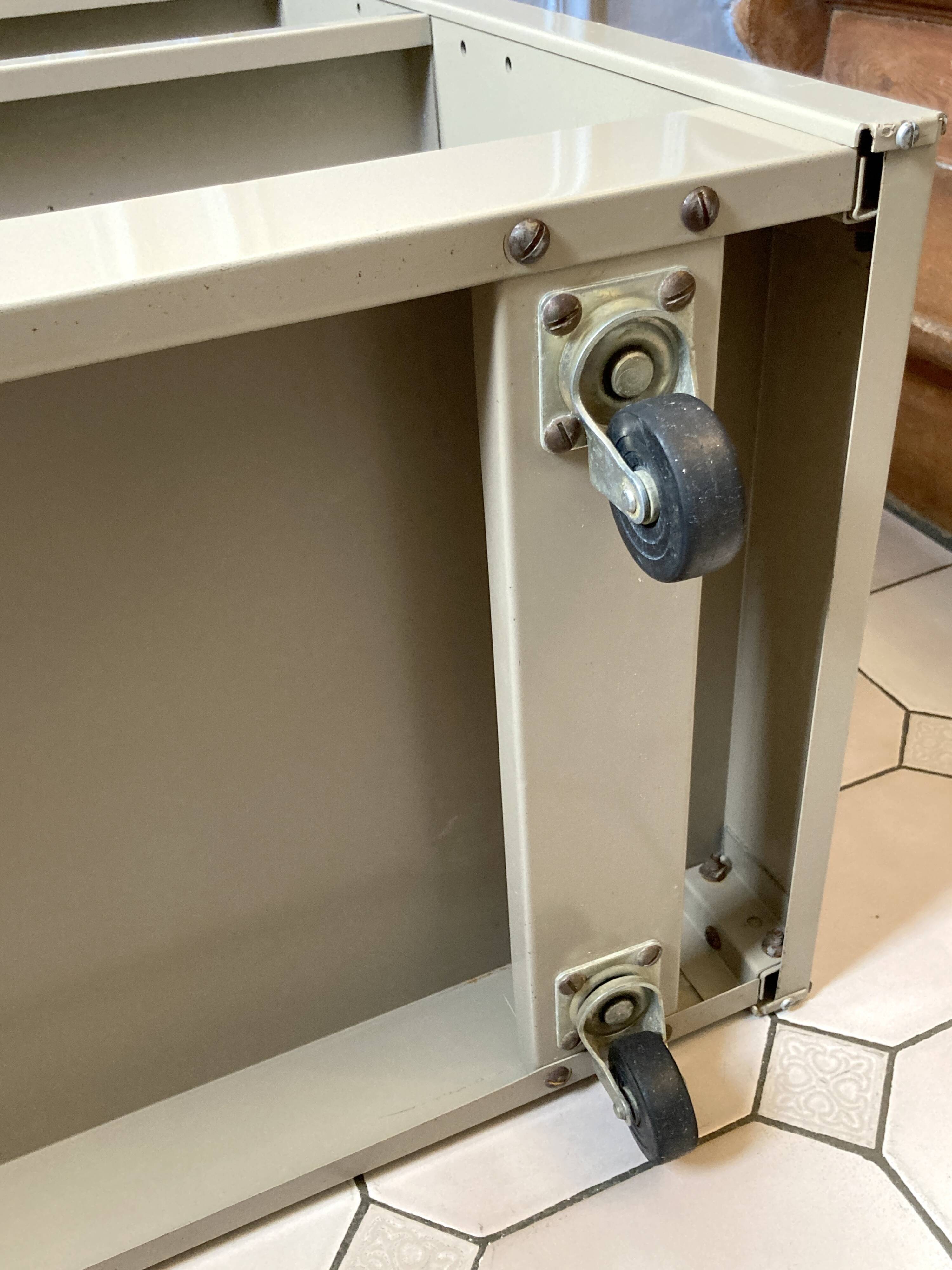 Low rolling and industrial furniture from the 70s