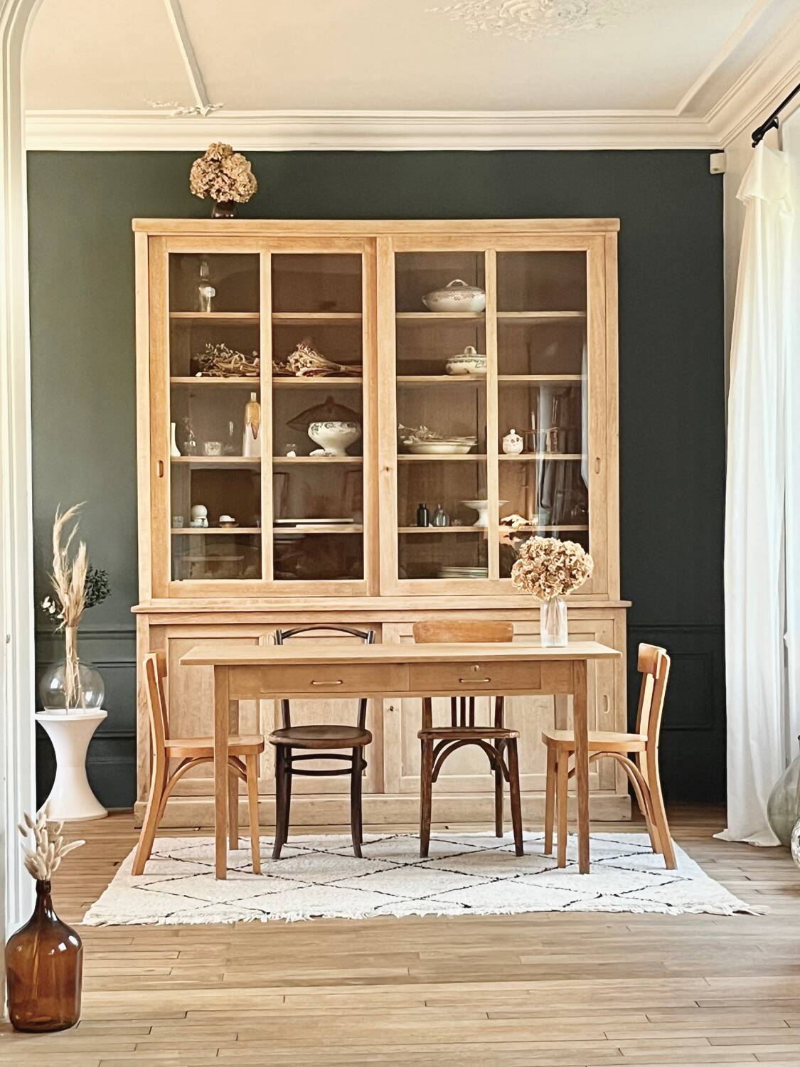 Table vintage année 50 en chêne