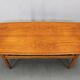 Danish midcentury coffee table with teak veneer and oak base, 1960s