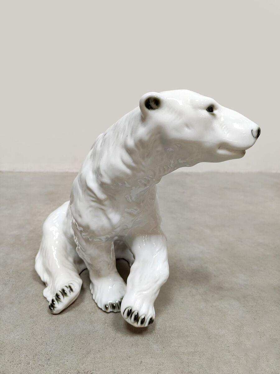 Vintage large porcelain polar bear Royal Dux