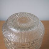 1960S MCM Patterned Pressed Glass Vase