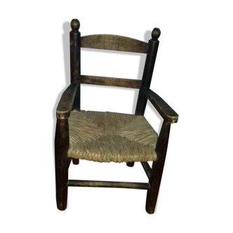 Straw wooden wooden child chair