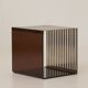 Side table, bedside table in plexiglass and chrome metal, around 1970.