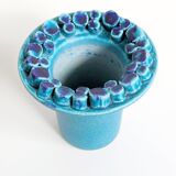 Vase Ceralux par Ceramano, Hans Welling, bleu turquoise, années 60