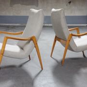 Scandinavian armchair danish feet years 50 compass
