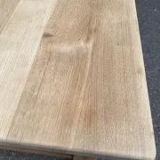 Table à manger de ferme décapée en chêne massif brut 1970 - 210cm