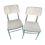 White Formica chairs