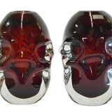 Pair of glass vases by Aseda, Sweden