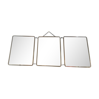 Triptych barber mirror