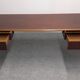 Modernist rosewood pedestal desk, Italy circa 1970