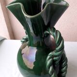 Green ceramic vase