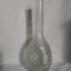 Glass bottle carafe with pineapple diamond tip decoration