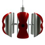 60s 70s 6-flame Sputnik candlestick metal chrome space age design