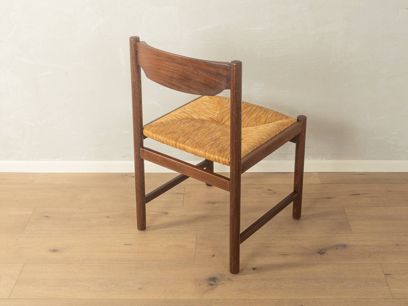 Dining chairs from the 1970s with original seagrass weave (set of 4)