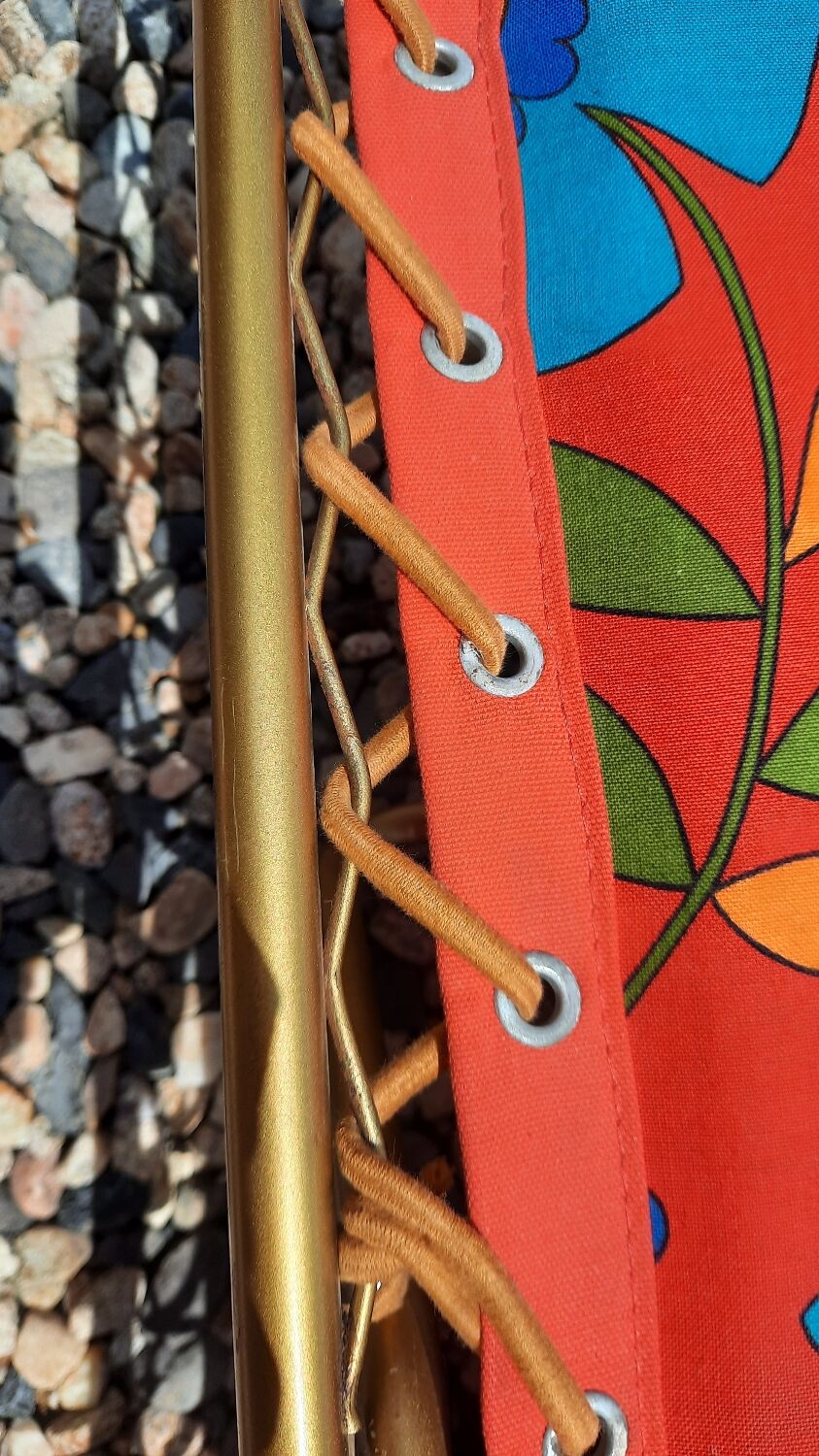 Vintage foldable camping camp bed