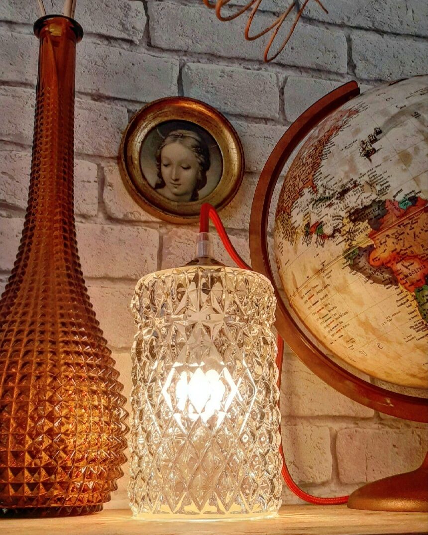 Baladeuse vintage verre ciselé