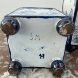 pair of square planters, Samson, quadrangular, old earthenware