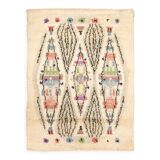 Scandinavian Ryijly wool rug by Laura Korpikaivp-Tamminen, 1960.