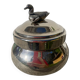 Silver-plated metal box or sugar bowl with ducks