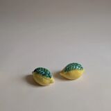 Set barbotine citron, saucière, poivrier et salière