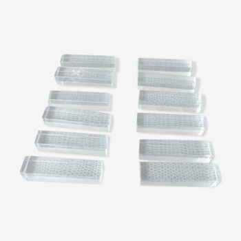 coffret de 12 repose -couteaux en cristal , Cristallerie de Lorraine