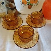 Large vintage glass cups by Vereco