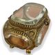 Napoleon III glass and brass jewelry box - 367012