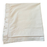 Antique embroidered pillowcase with venetian lace