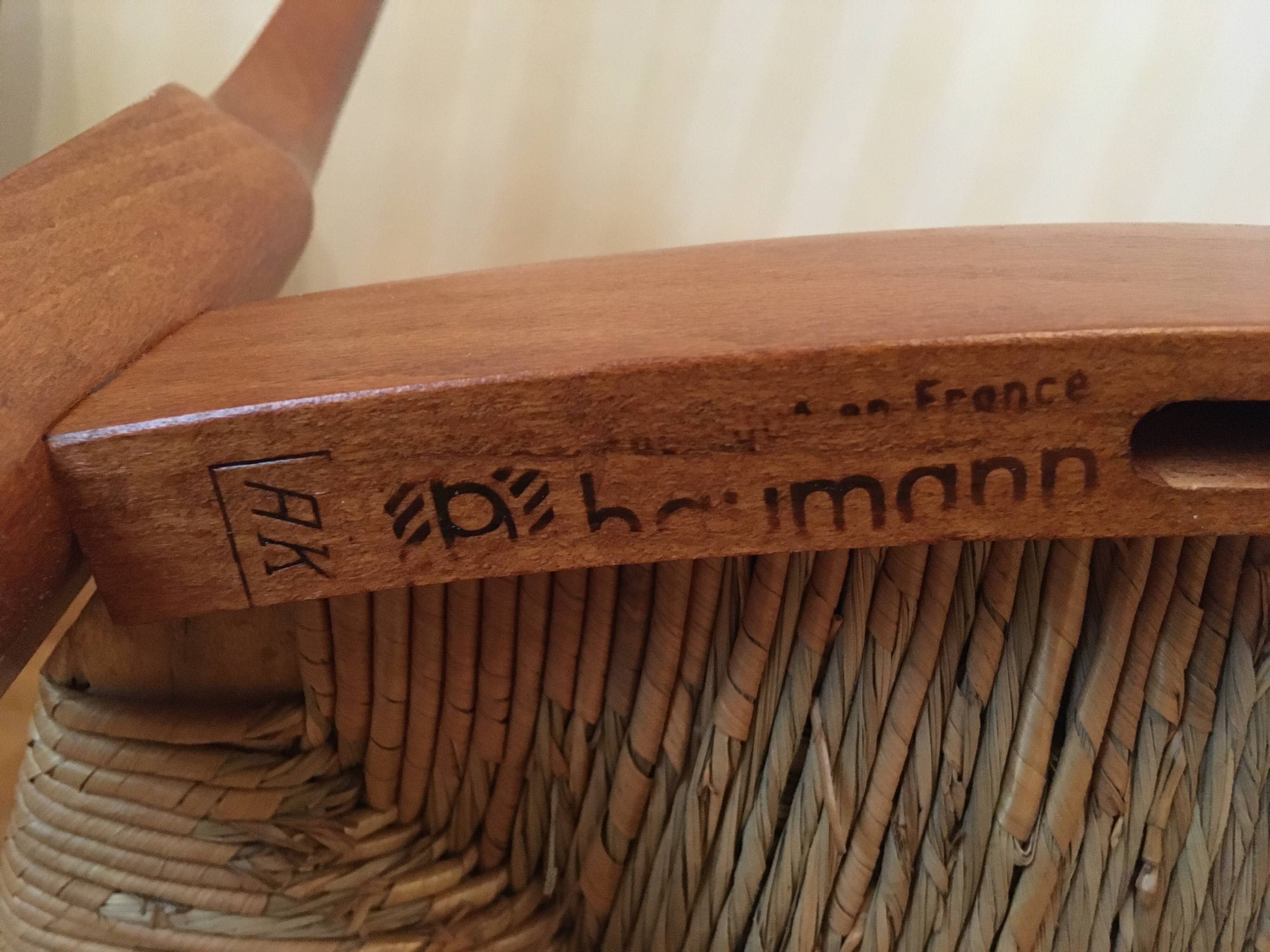 Set of 2 Baumann straw chairs