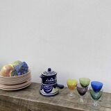 Blue and white ceramic teapot