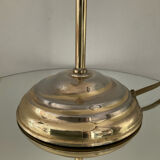 Vintage lamp from the 70s in brass and opaline