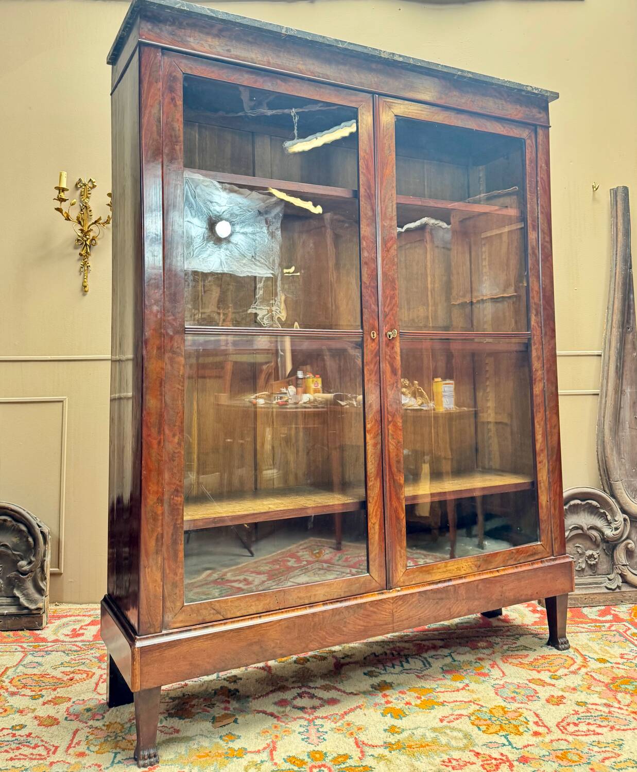 19th Century Restoration Period Mahogany Bookcase