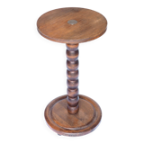 Stele, wooden beaded pedestal table